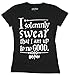 HARRY POTTER Solemnly Swear Juniors Black T-Shirt Licensed (Small)