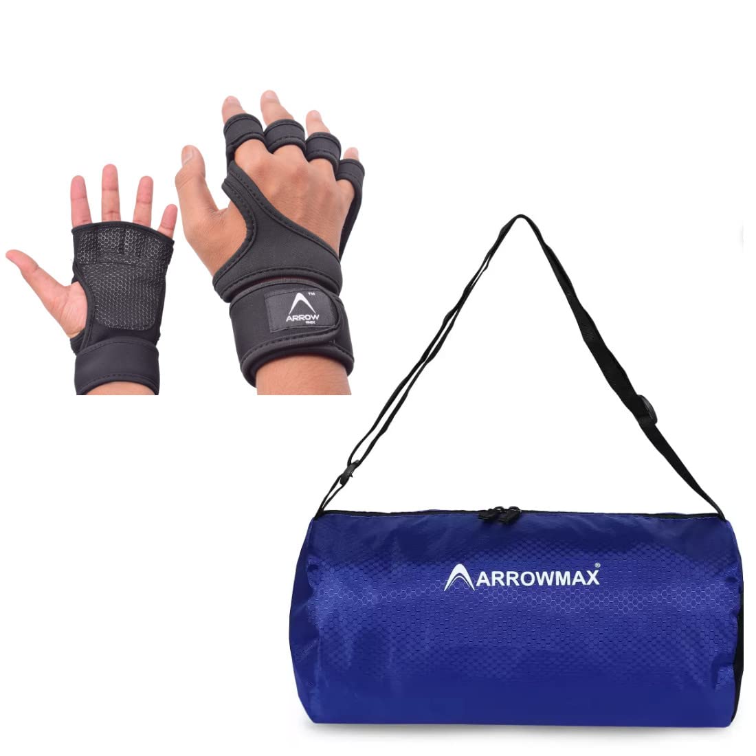 ArrowMax Gym Combo KIT with Cobra Gym Gloves with Wrist Support and Dominator Gym Bag for Men and Women (Light Blue) (B0B9RVXYB4) Amazon Price History, Amazon Price Tracker