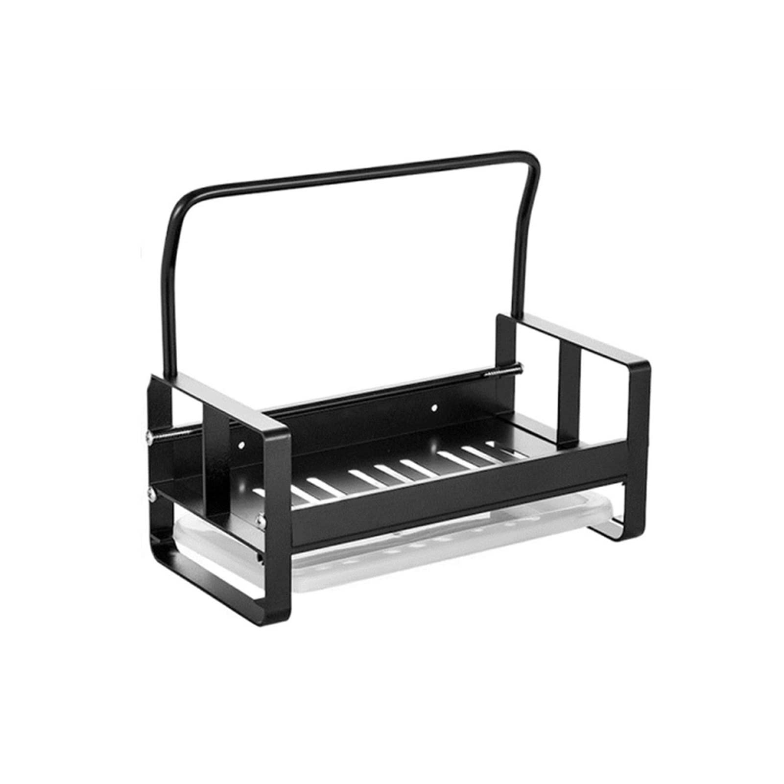 Kitchen Storage Rack Sponge Holder Kitchen Sink Caddy Rack Organizer Storage Rack with Drain Tray Soap Sink Drain