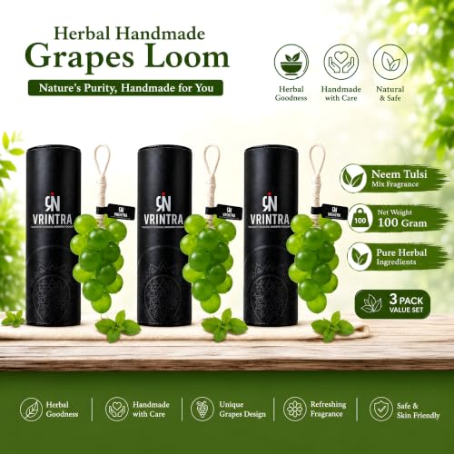 Image of Neem Mix Herbal Grape Shaped Soap with Hanging Rope | Decorative Bath & Handwash Bar with Natural Ingredients, Dual Use Cleansing | Unique Bathroom Accessory, Easy Hang Design - 300 Gm