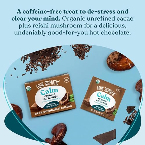 image for Four Sigmatic Calm Mushroom Cacao Mix | Organic Instant Cacao with Org