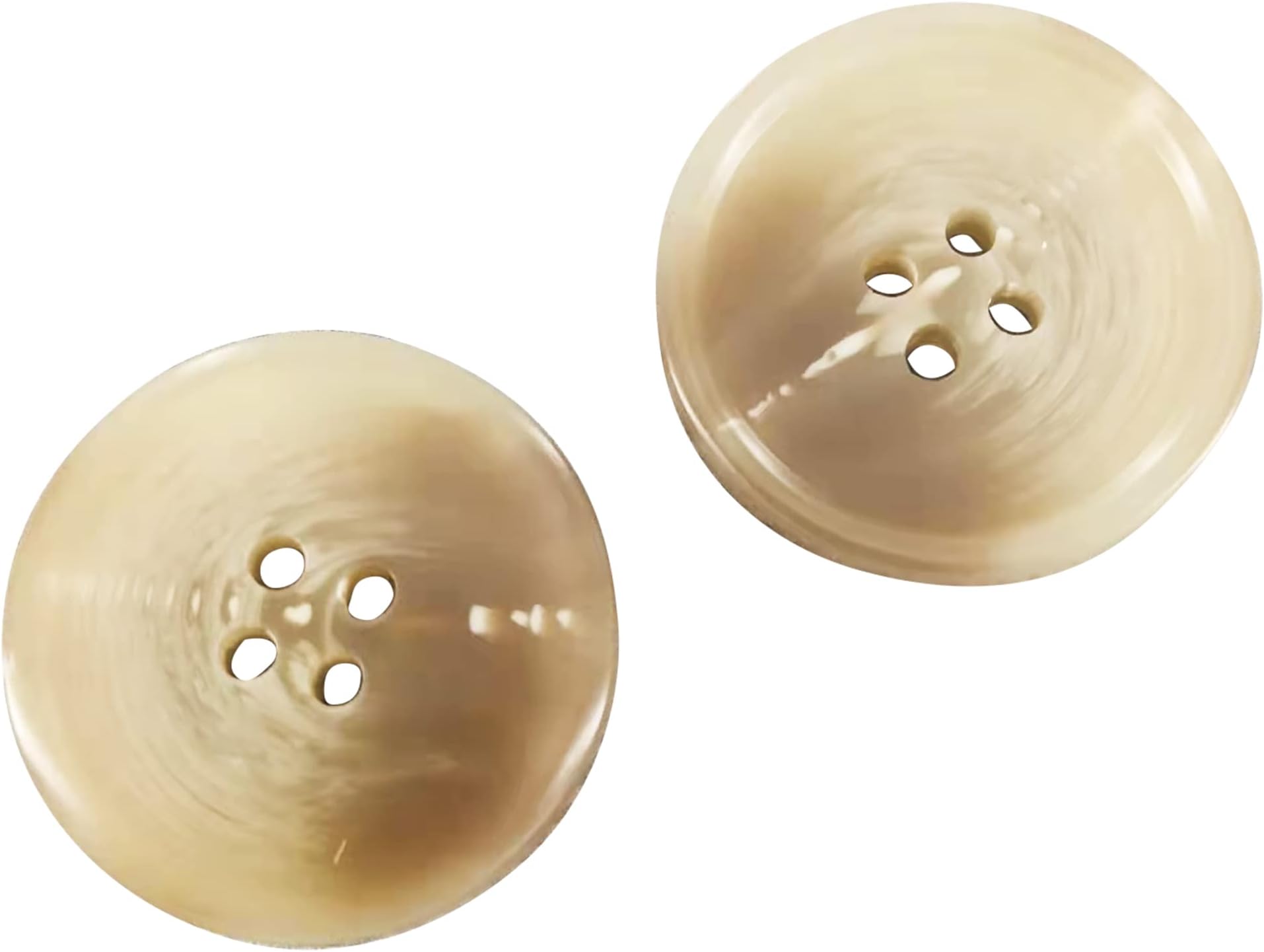 20PCS Large Craft Sewing Resin Buttons - PETMALL Flatback Button Round 28mm Button Set for Men Women Blazer, Coat,Uniform,Shirt, Suit Jacket (Beige) ET283