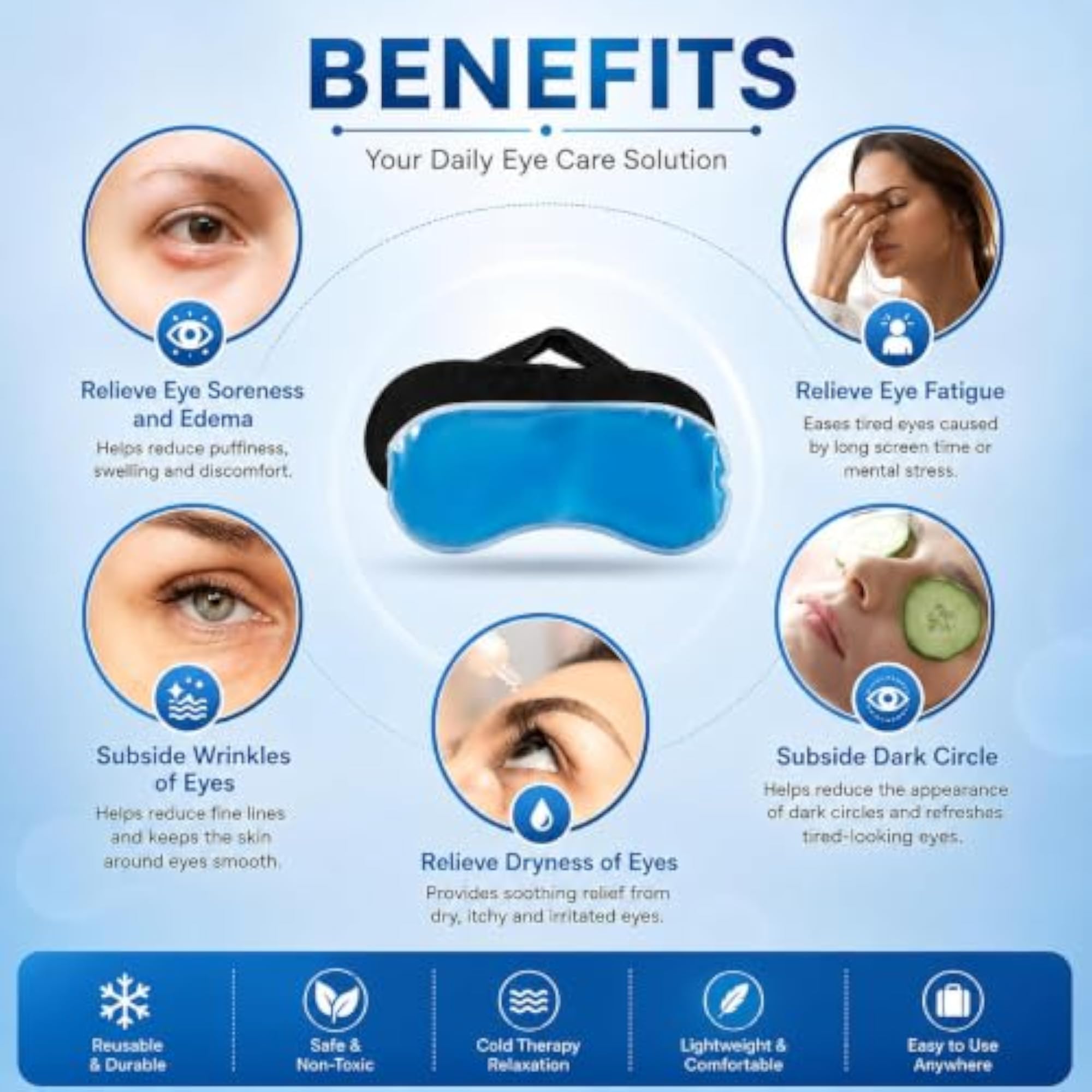 Sleeping Eye Mask Combo Pack of 2 Soft Fabric Masks