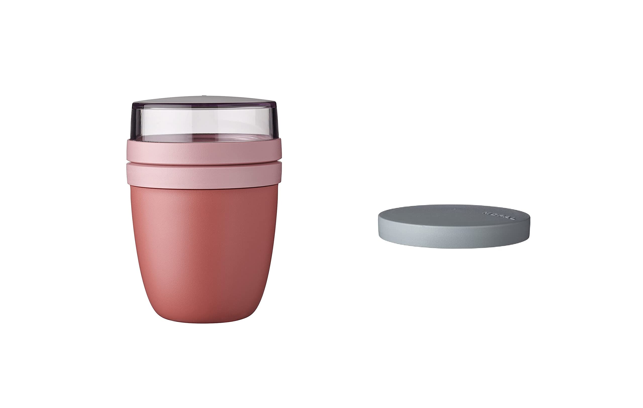 Mepal Ellipse Set Contenitore Per Alimenti 2 Pezzi – 300ml + 120ml / 500ml + 200ml (Nordic Sage)