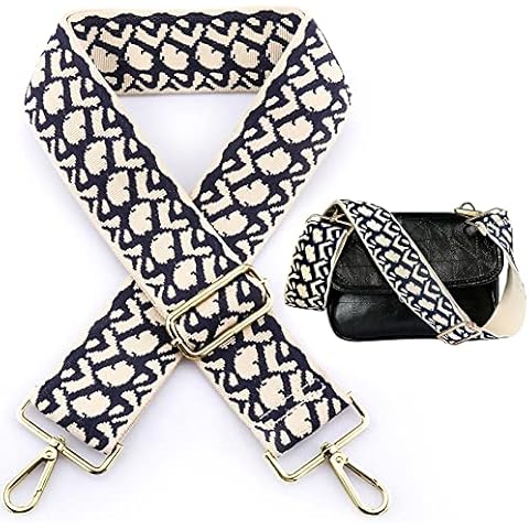 Mikytoper Adjustable Bag Strap, 5cm Replacement Colourful Handbag Shoulder, Strap for Crossbody Bags, Canvas Bag Straps for Men and Women (Navy blue) Cover