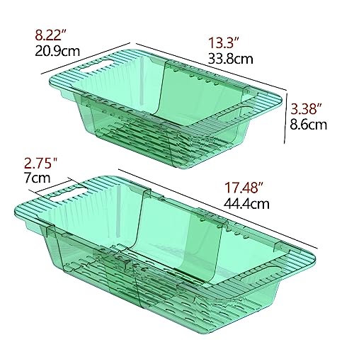 Readsky 4 Packs Extendable Acrylic Sink Strainer, Plastic Kitchen Colander Over The Sink Strainer #TOP2