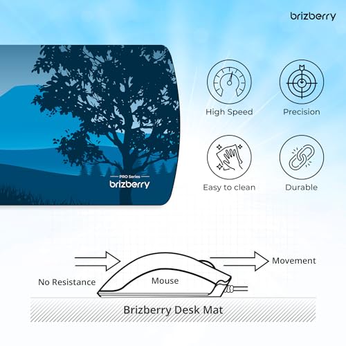 Image of Brizberry Extended Mouse Pad, Desk Mat, 740mm x 310mm x 3mm Large Printed Premium Anti Skid Rubber Base for Desktop Laptop Keyboard (DM Design 3)