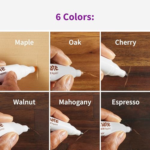 Rejuvenate Exact Match Wood Furniture & Floor Repair Markers, 6 Count, Brown Markers Cover All Scratches, Scuffs And Damage To Wood Furniture And Flooring by Rejuvenate - Image 4