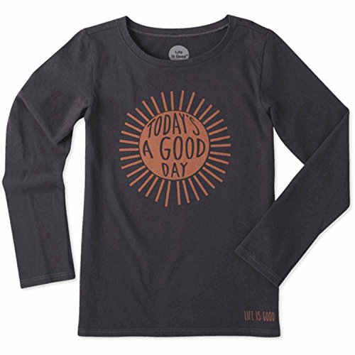 Life is good Longsleeve Girls Good Day Tee, Sun Night Black
