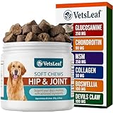 VetsLeaf Hip and Joint Supplement for Dogs - Glucosamine, Chondroitin & MSM with...