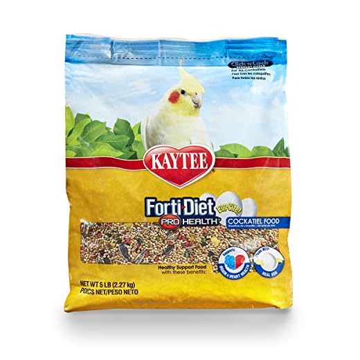 Kaytee Forti-Diet Egg-Cite Pet Bird Food For Cockatiels, 5 Pound