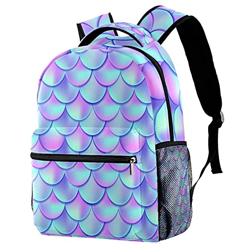 Sac à dos voyage enfant sirène violet avec rangement gourde filles garçons