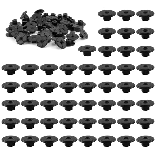 50pcs Tuercas De Plástico Para Paso De Ruedas Sin Rosca, Tuercas De Plástico Sin Rosca De 4 mm, Clips Sujetadores Para Guardabarros, Chasis Y Paneles Decorativos, Referencias 2019900050 Y 51711958025