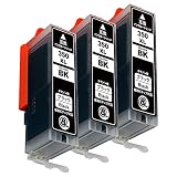 Canon（キャノン用）BCI-350XLBK(BK/ブラック)-3本セット Bumba製互換インクカートリッジ ICチップ付き 残量表示機能付き 【１年商品保証】350-BK3