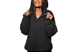 Quilted Packable Oversized Women's Pullover Jacket