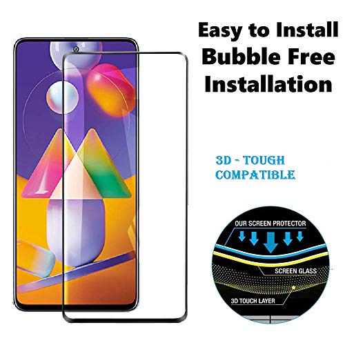 Image of Screen Protector for Samsung Galaxy M31s Tempered Glass Edge-to-Edge 6D Screen Guard With Installation Kit