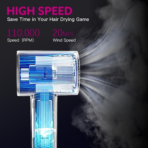 Image of Hair Dryer Brush, webeauty 5 in 1 One Step Professional Hot Air Brush Set for Fast Drying, Curling Drying, Straightening Combing, Hair Styler [Ceramic Coating] [Negative Ion] 110000 RPM (Red)