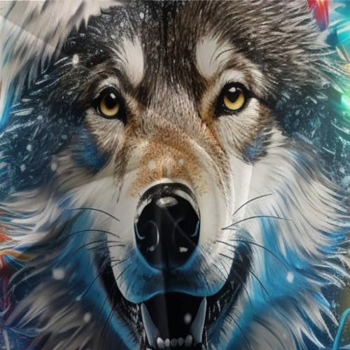 Housse de couette loup 135x200 fermeture éclair pour lit sans pli - 8