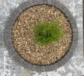 Garden Granite Circle Tree Surround Grass Border Paving Slab Stone Concrete Water Feature (160, Dark Grey)