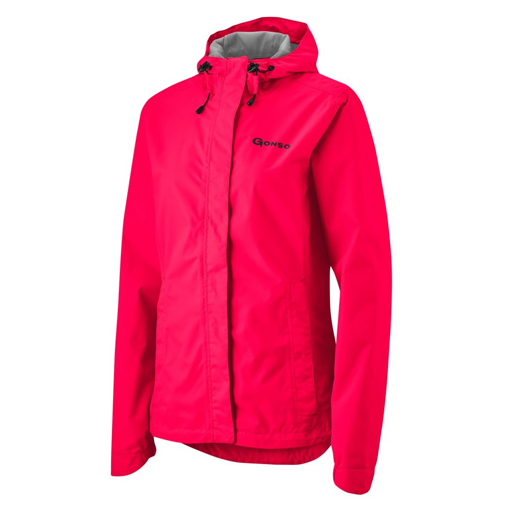 Gonso Sura Light, Damen Fahrradjacke, Wasserdichte Regenjacke, Wasserdicht bis 10.000 mm & winddicht, G-Tex, 2-Lagenlaminat & getapte Nähte, Weite Passform, PFC-frei