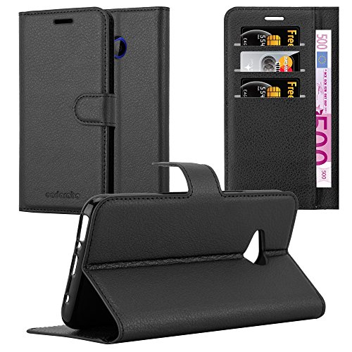 Cadorabo Custodia Libro Per HTC U12+ (Plus-Version) In NERO CARBONE - Con Vani Di Carte, Funzione Stand E Chiusura Magnetica - Portafoglio Cover Case Wallet Book Etui Protezione - 11