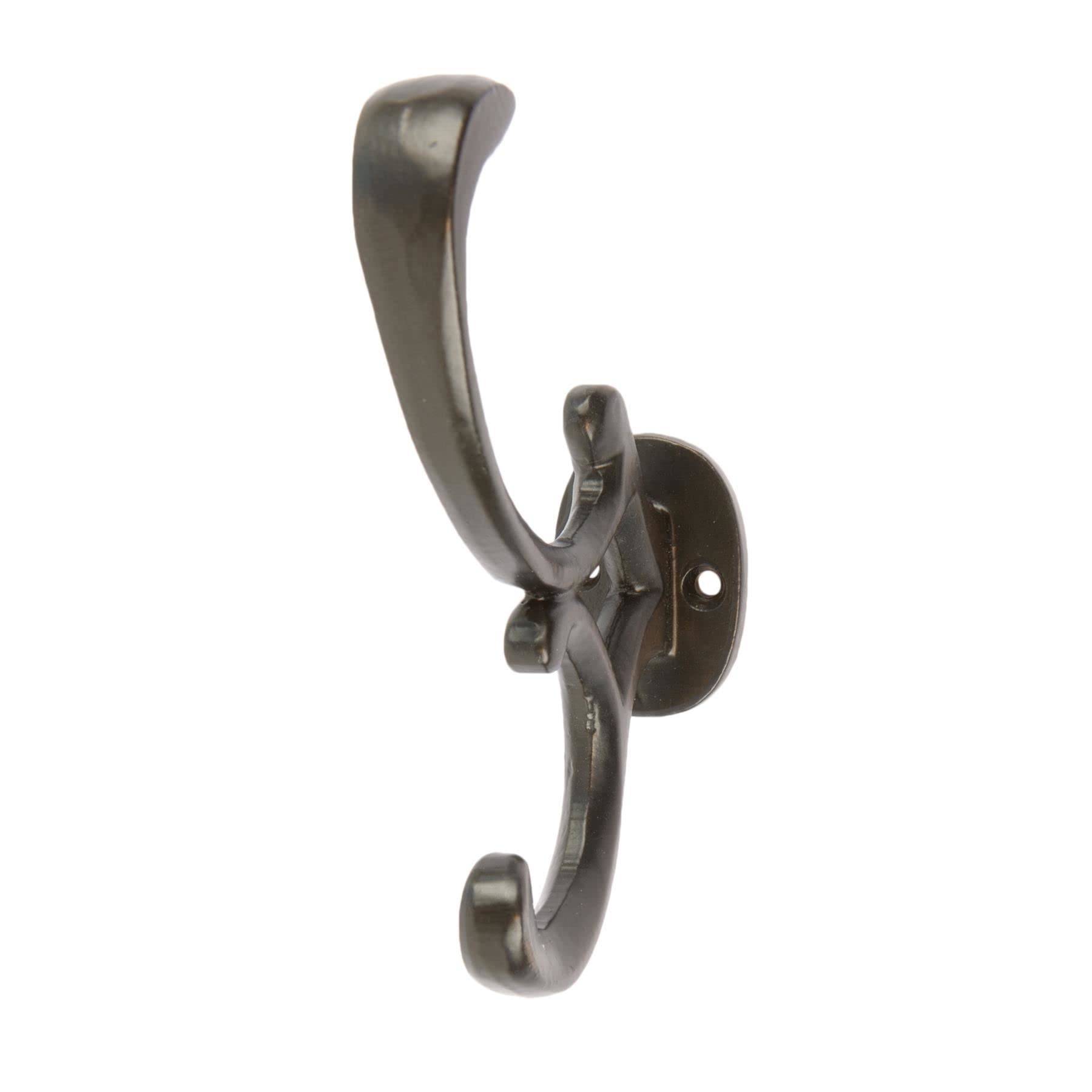 Hammer And Tongs Black - Ornamental Hat & Coat Hook - W30mm X H130mm