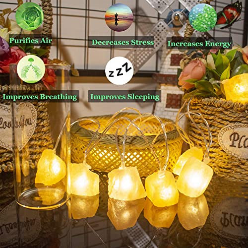 Himalayan Salt String Lights With Usb Interface Natural Salt Block 10 Led And 60Inch Extension Cord (Warm) #TOP1