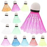 ifundom Plastic Badminton Balls 20pcs Set Neon Jumbo Shuttlecocks for Training Fitness Family Fun Random Color