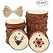 35pcs Natural Unfinished Wood Slices with Bark 2.8’’-3.2’’ Craft Wood Kit Predrilled with Hole, Rustic Wooden Circles Rounds Great for Christmas Ornaments, DIY Crafts, Wedding Centrepiece