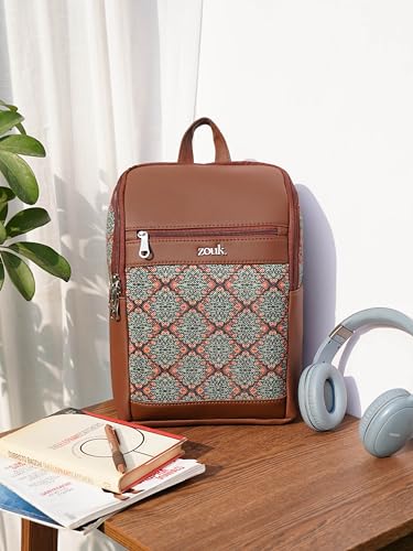 Image of ZOUK Amalia Daypack |Padded Tablet Compartment | Adjustable Straps | Water-Resistant | Men and Women | Daily Use | Lightweight |Smart & Compact |Comfortable & Stylish