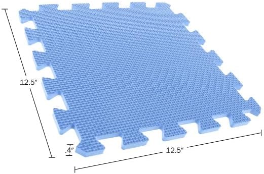 Interlocking Floor Mats - 8-Piece Nontoxic Exercise Mat or Play Mat for Toddlers, Babies or Kids - Foam Padding for Home Gym by Stalwart (Multicolor) image 6 of 6 B0050P218E