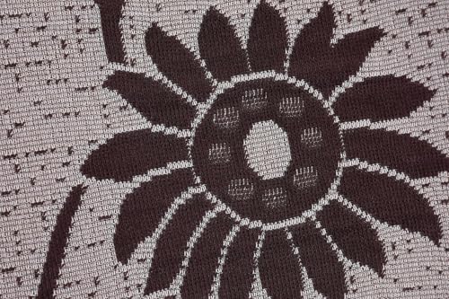 Image of Cotton Net Embroidered Center & Dining Table Cover for 4 Seater | Rectangular 40x60 Inch | Lightweight & Washable Table Cloth | Pack of 1 (Brown)