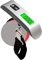 Balança Para Malas Viagem Digital Portátil Até 50kg Mão Trava Mala Bagagem Prateado Moderna Pratica Premium