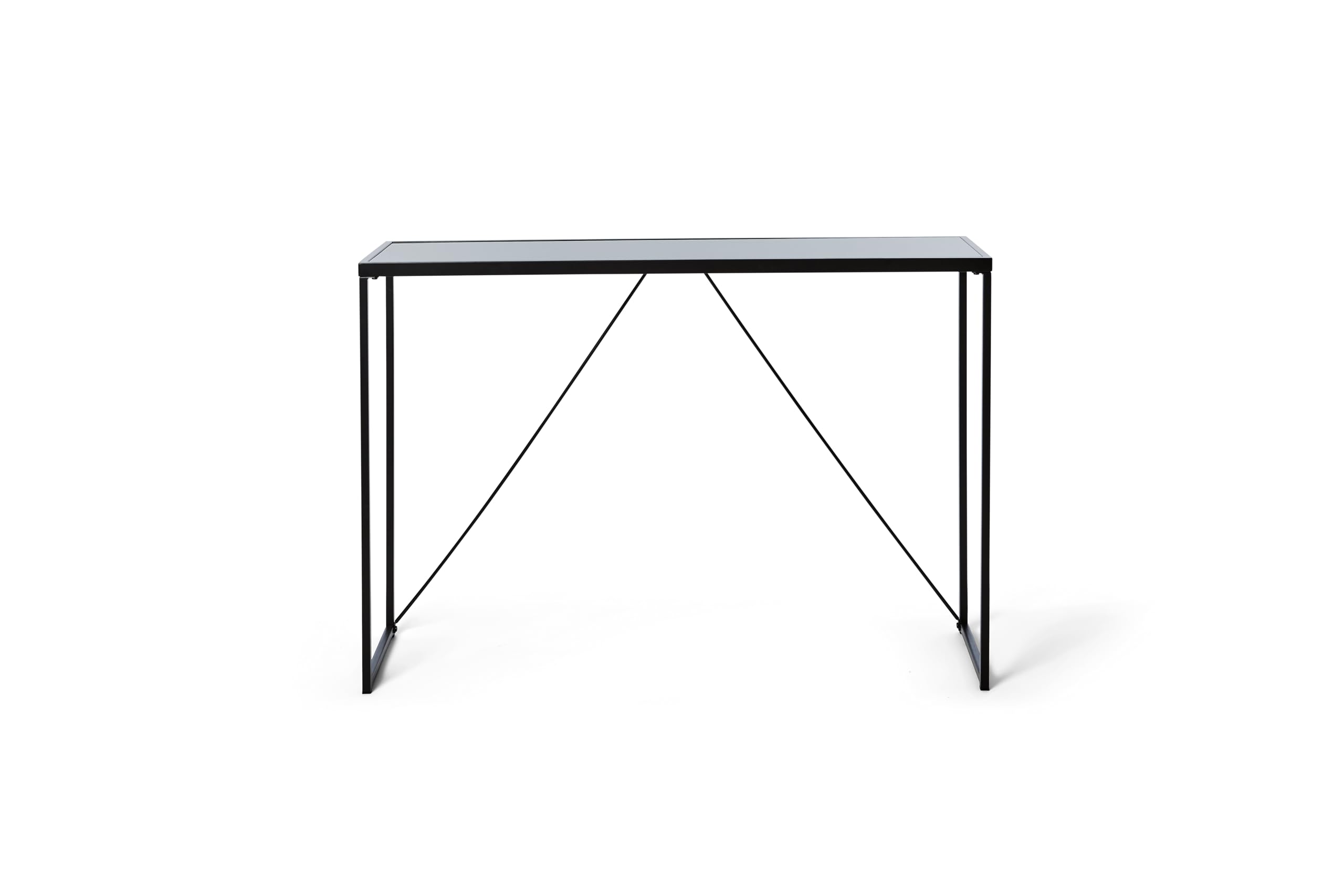Jahnke LUX C 150 E Eckschreibtisch, 2 Schubladen,114,8 x 140 x 74 cm, Kerneiche/Graues Glas
