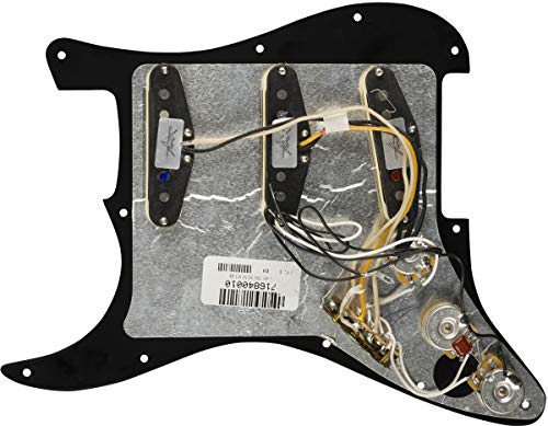 Fender Pickguard Strat Pickguard Strat Personnalisé Fat 50 – S/S/S – Parchemin Blanc 0992340506 Noir - Les Beatles, Paul McCartney, John Lennon, RIngo Starr, George Harrison Fender Pickguard Strat Pickguard Strat Personnalisé Fat 50 - S/S/S - Parchemin Blanc 0992340506 Noir – Image 3