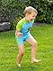 Playshoes Unisex Kinder Uv-schutz Bade-set Zweiteilig Schwimmshirt Badeshorts Badebekleidung, Dino, 110-116 EU