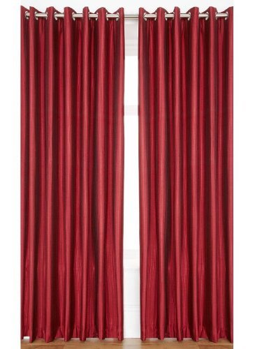 Exporthub Maroon Plain Eyelet Door Curtains Set of 2 Pc 7×4 Feet, (EHSPR224_74) offers donot miss