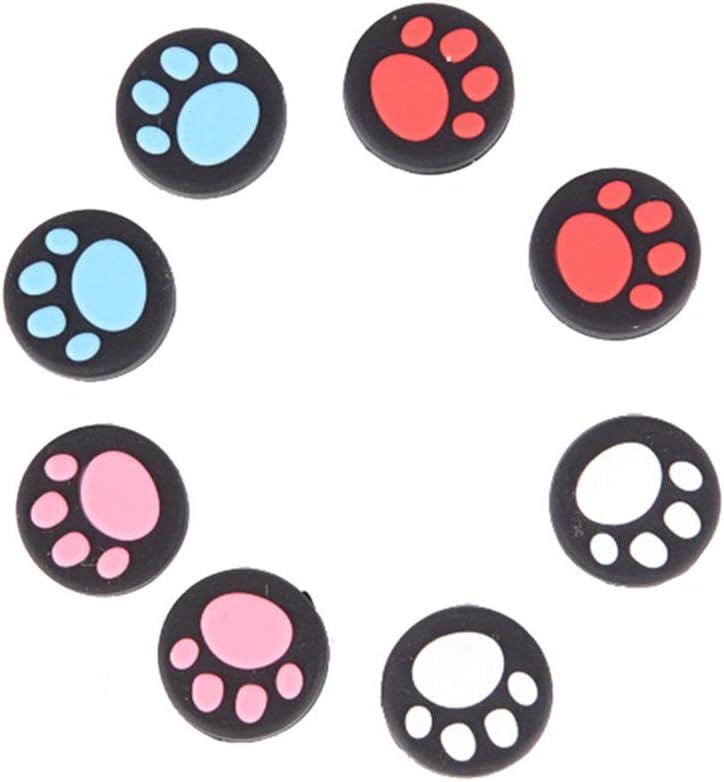 2 PCS Thumb Stick Grips Cap Cover Case Thumbstick Joystick for Plysatation Vita PSV 1000 PSV 2000 Cat Paw (Pink)