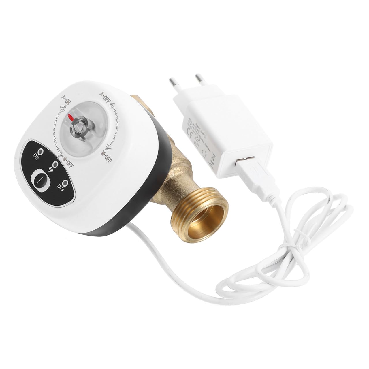 PACKOVE Válvula de Agua Inteligente Wifi Eficiencia de Ahorro de Agua con Temporizador y Alarma Material PC y Abs para Control de Riego Doméstico