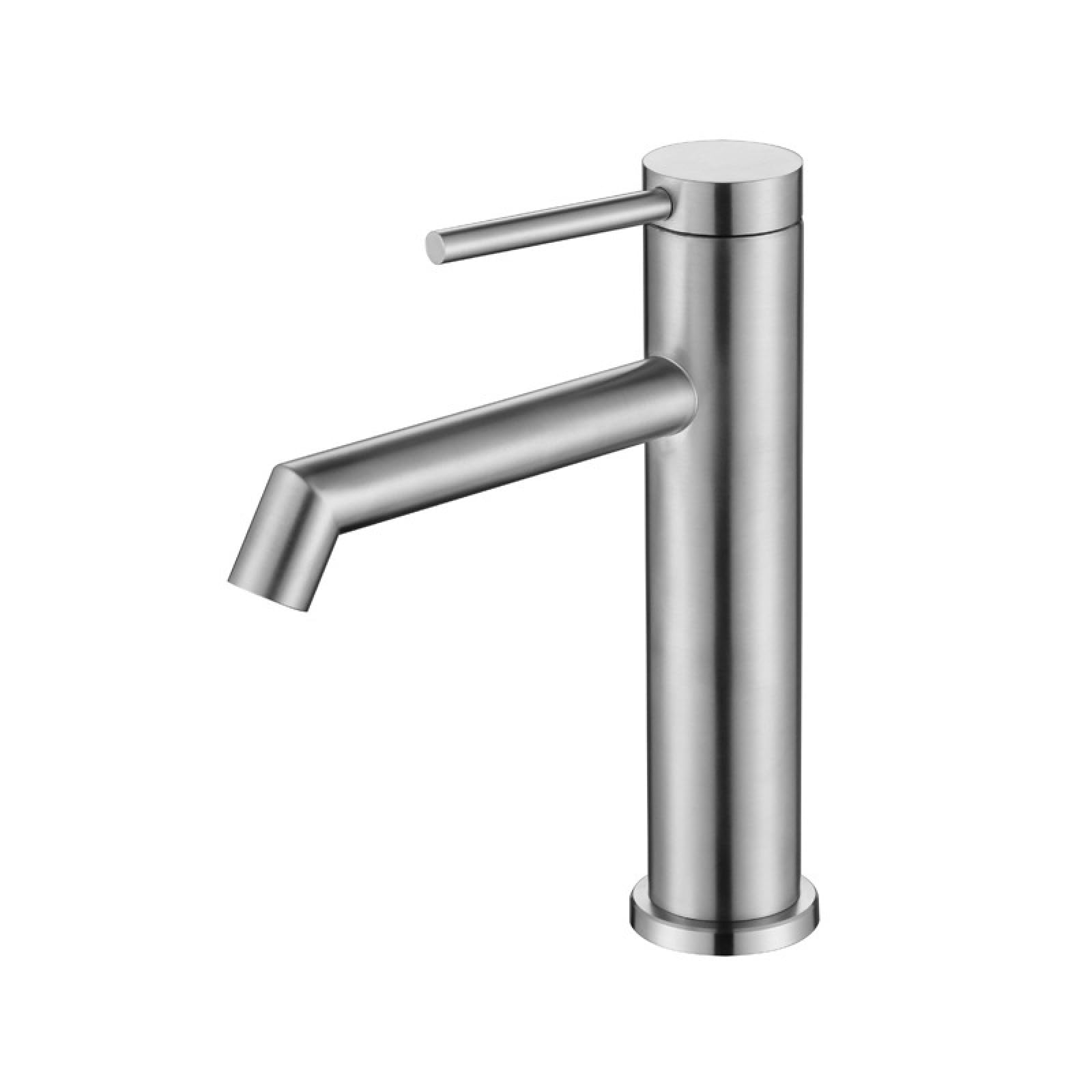 Fanjubei Brushed (Short Style) Hot And Cold Bathroom Washbasin Faucet, Brushed (Low Model)