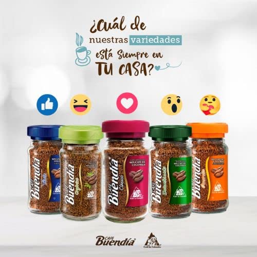 Buendia Instant Coffee Amaretto Coffee (2 Pack) 100% Colombian Coffee (2.9Oz Each) Cafe Instantaneo Amareto Cafe Colombiano Colombian Coffee #TOP6