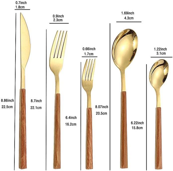 20-Piece Stainless Steel Flatware Set, Dinning Tableware Cutlery Set for Dinner Parties, Family Meal, Picnics, Camping