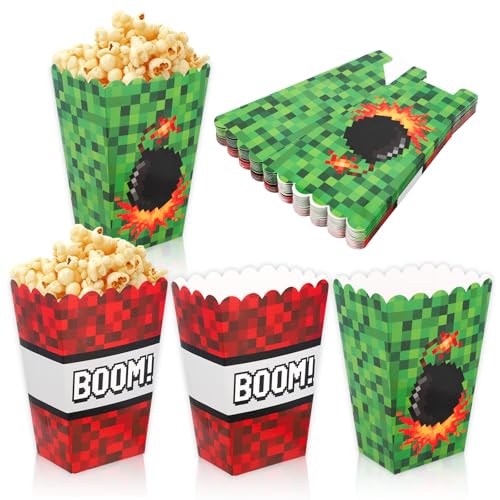 Ya en mundofriki.es: 24uds Caja de Palomitas de Maíz Píxeles, 13x9x4,5 cm Caja Palomitas Maíz con Temática Juego Píxeles para Aperitivos y Dulces Adecuada para Niños y Cine en Casa (2 Estilos)