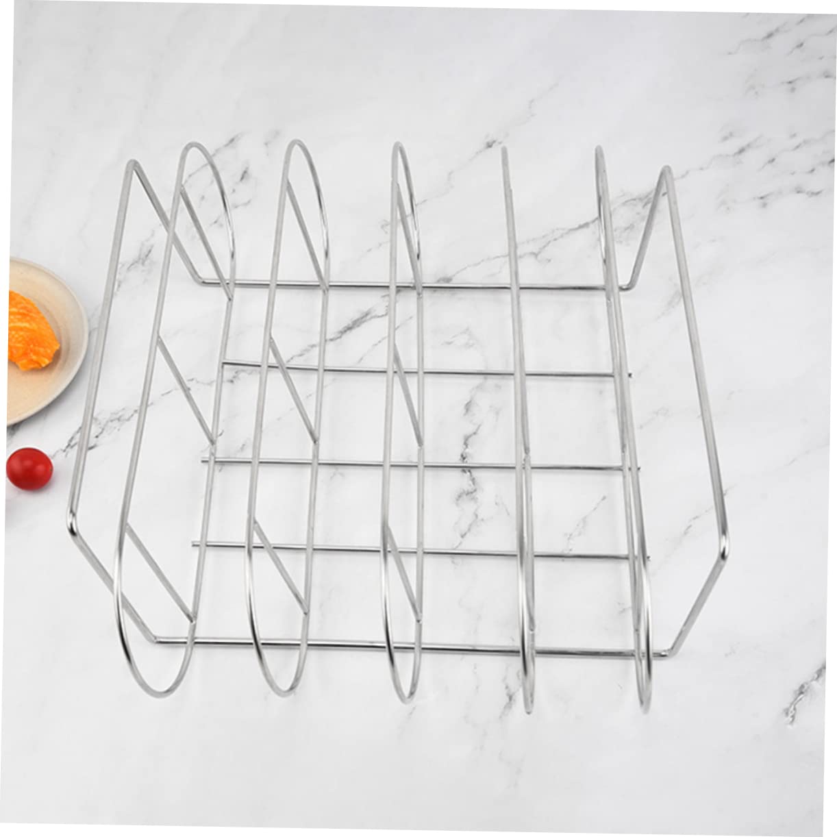 Sosoport Supporto per Costolette in Acciaio Inox 304 Griglia Barbecue per Casa e Campeggio, Cestello Metallico per Arrosti Grande capacità e Flusso d'Aria Ottimizzato per Grigliate All'aperto