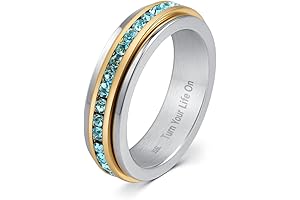 Muses Art Design Fidget Spinner Rings, Anxiety Rings, Spinner Rings, Band Rings...