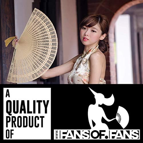 FANSOF.FANS Thank You for Being My Bridesmaid Quote Printed Wedding Hand Fan Hollow-Out Carved Patterns Engraved Wooden Fans with a Tassel Including an Organza Bag (SWLBM)