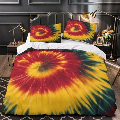 Housse de couette microfibre 200x200 cm avec 2 taies à motif spirale 3D - 2