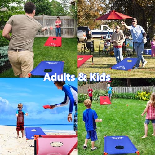 Nzqxjxz Portable Cornhole Board Set With 8 Bean Bags And Carrying Bag, Corn Hole Game For Adults And Family thumb #4