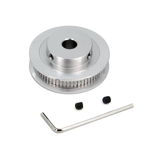 Miniatura 68 de 2GT Poleas 80 dientes 0.472 in diámetro 80T correa dentada Poleas de rueda síncrona aluminio para ancho 0.236 in correa 3D impresoras piezas, 4