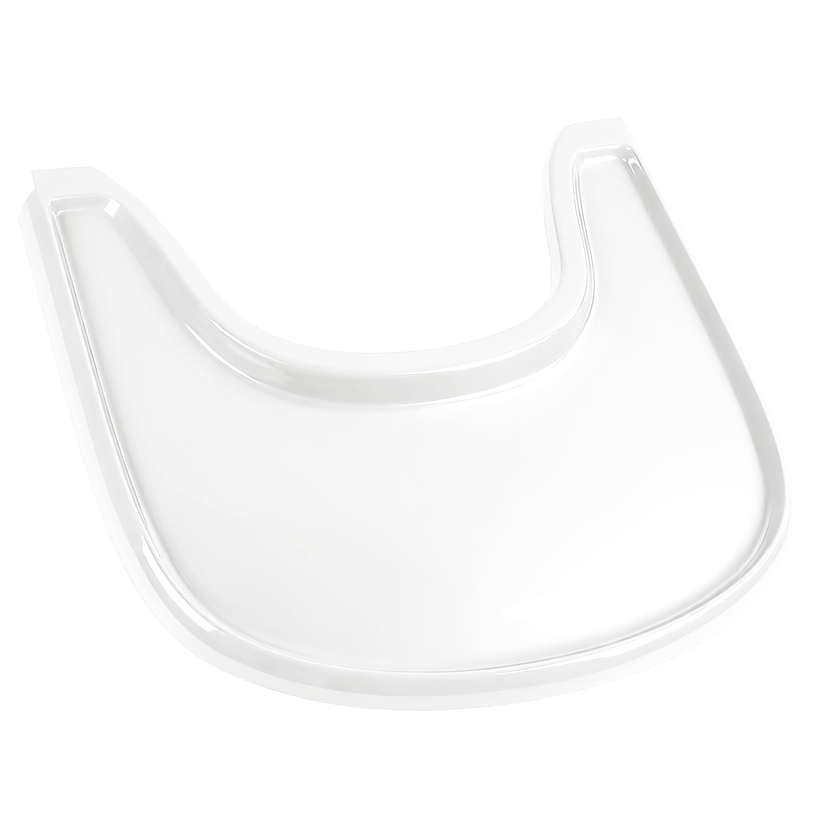 Tablett Kompatibel mit Stokke Tripp Trapp Stuhl, Glatte Oberfläche und Starker Saugkraft, 100% BPA-Frei, Einfach zu montieren, Hochstuhlzubehör für Kleinkinder 6–36 Monate - Weiß